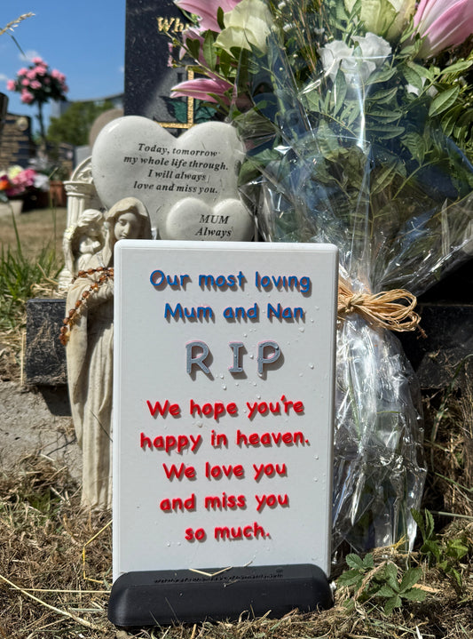 3d Printed Memorial Plaque