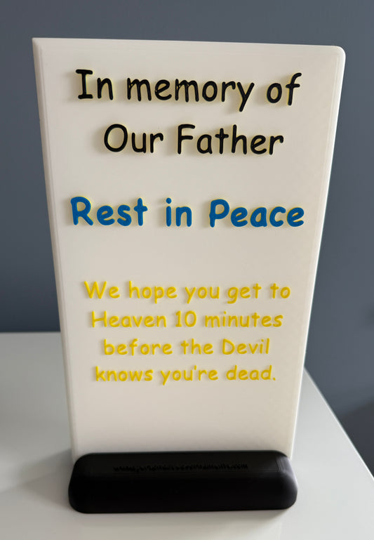 Personalise or Standard - Get to Heaven before the devil know you're dead