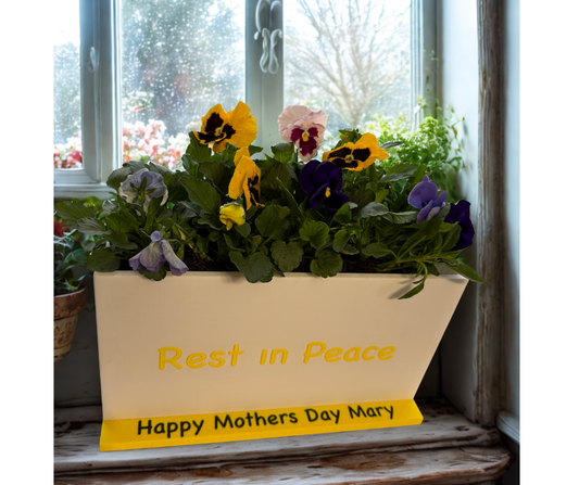 Personalised Planter for Graveside, Garden or Window cill.