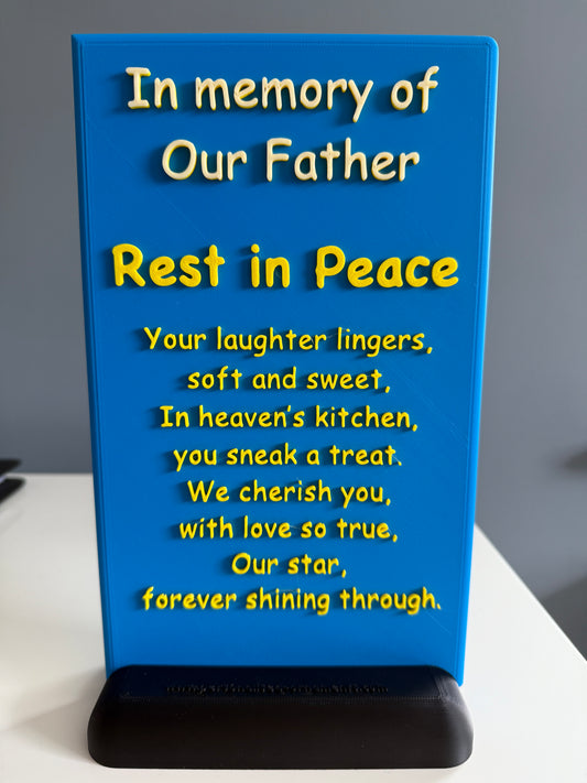 Father Memorial, an ode to a foodie.