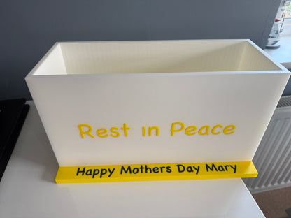 Personalised Planter for Graveside, Garden or Window cill.